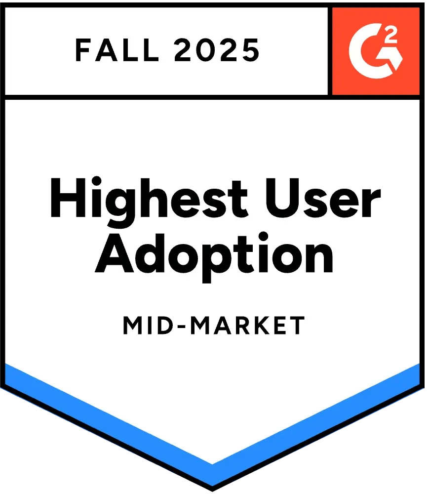 G2 Fall 2025 - highest user adoption