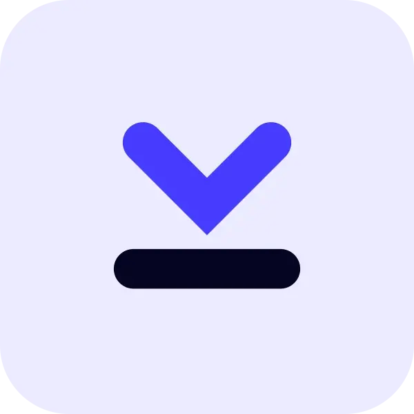 Platform services icon with stacked layers on violet background