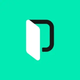 Phrase logo with bold P graphic in white on a green background
