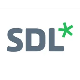 SDL Trados logo with the letters SDL in bold grey and a star symbol at top right corner