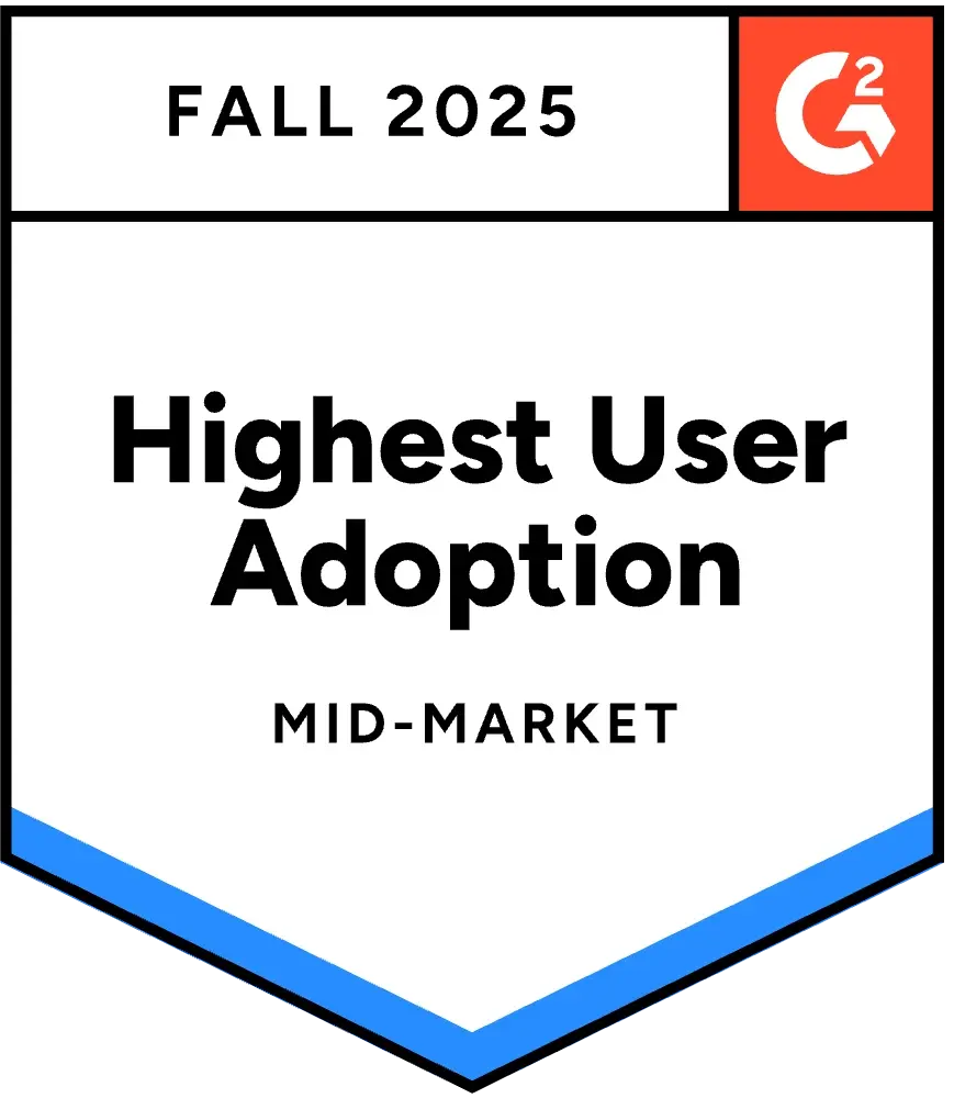 G2 Fall 2025 - highest user adoption