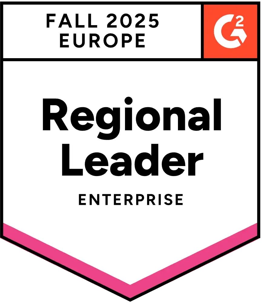 Transifex G2 Fall 2025 badge - Regional Leader for Enterprises in Europe